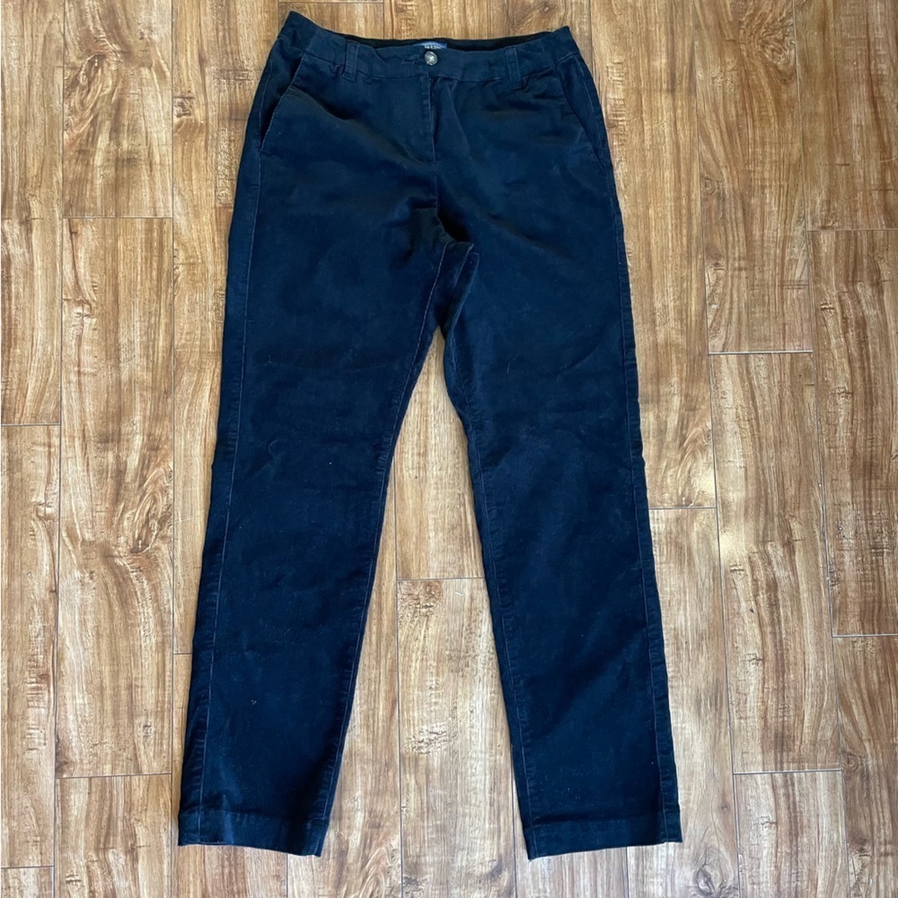 PENDLETON Women’s Black Classic Corduroy Slim Straight Pants Slacks Size 4